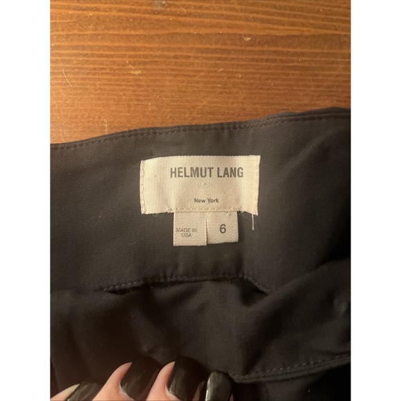 HELMUT LANG WOMENS BLACK COTTON MODAL BLEND CUFFED ELASTIC SHORTS Size 6 - Picture 4 of 12